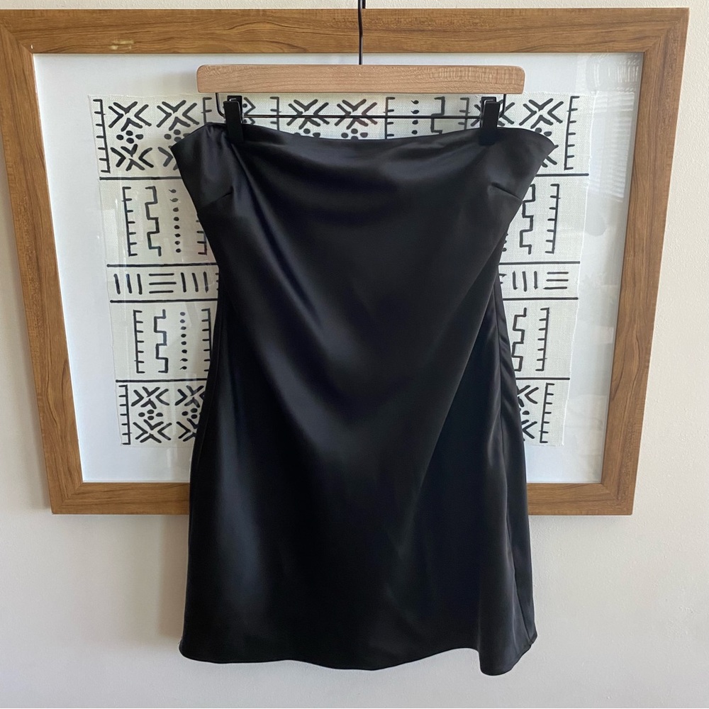 Urban Outfitters Black Satin Mini Dress